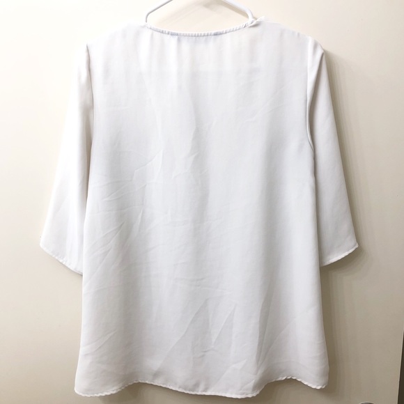 Zara: White zipper blouse — XS - Picture 2 of 5